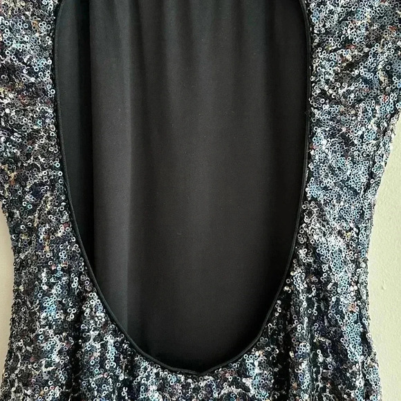 Dress The Population Gabriella Mini Dress, Sequined Open Back Dress, Large - Picture 14 of 16